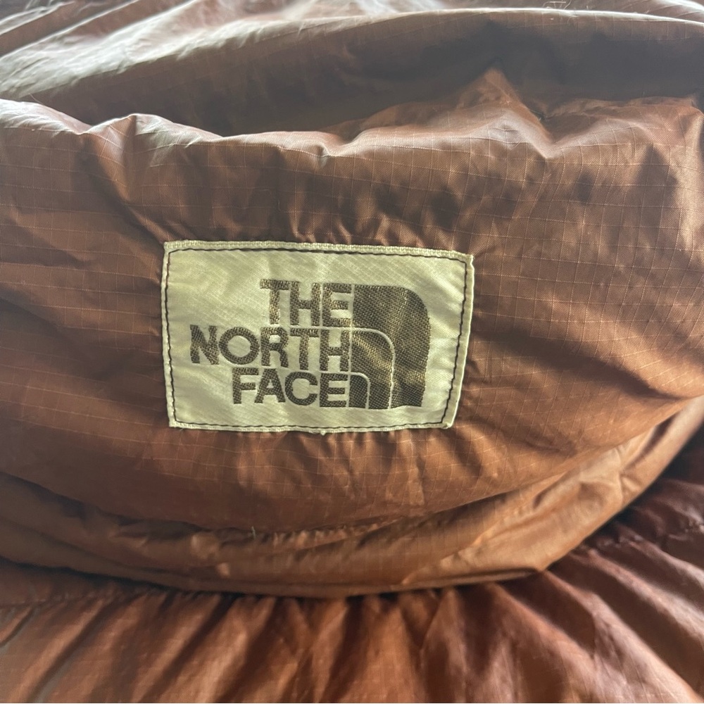 Vintage THE NORTH FACE GOOSE DOWN SLEEPING BAG Brown Color . 80+” U.S.A. - Picture 7 of 9